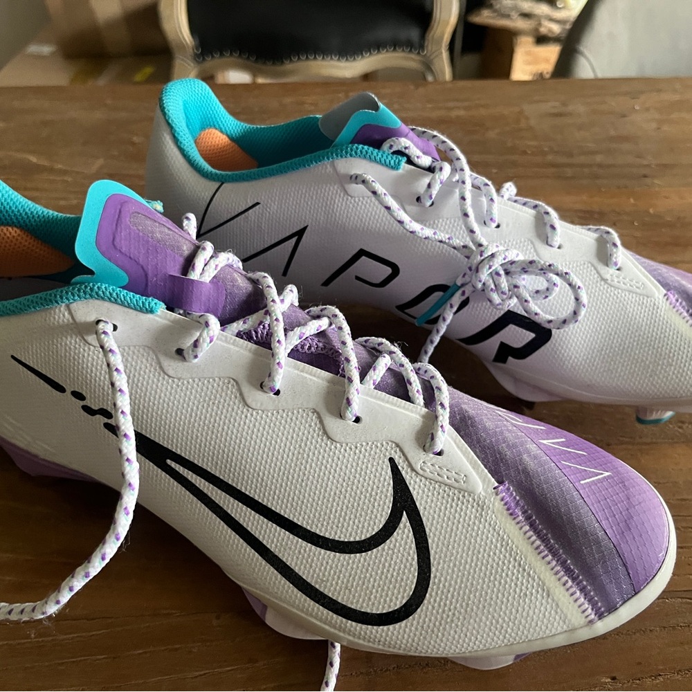 Nike Vapor Football Cleats - White and Purple men's